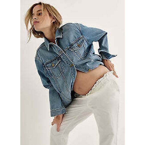 Hatch Jackets & Blazers - Hatch The Classic Maternity Jean Jacket - S - Light Wash